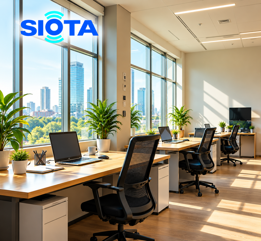 Sunlit SIOTA Modern Office with Skyline Views